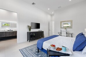 Desk, iron/ironing board, travel crib, free WiFi