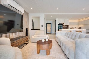 Condo, 2 Bedrooms, Balcony, Ocean View | Living room - Seaside Hideaway Walk to Playa Flamingo & Marina (Cabo Velas)
