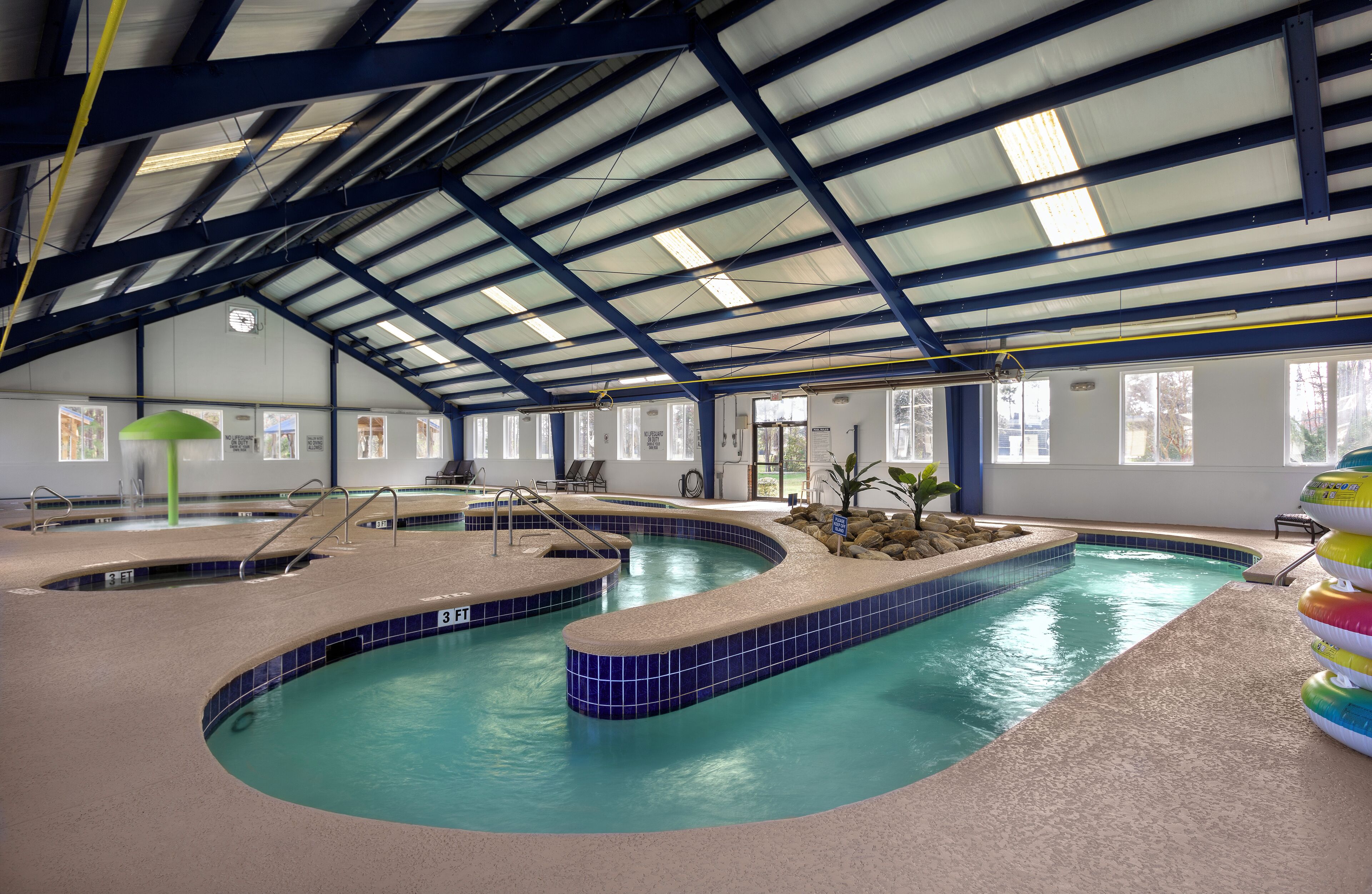 Indoor pool, a heated pool