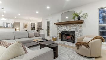 Smart TV, foosball, table tennis, books