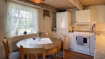 Fridge, stovetop, coffee/tea maker