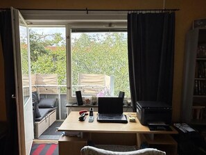Klassiek appartement, uitzicht op de stad | Woonruimte