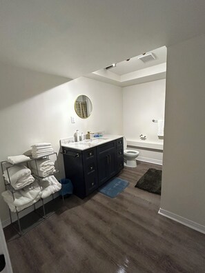 Towels, soap, toilet paper