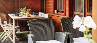 Bel appartement dans une maison de vacances pour 4 personnes avec TV, terrasse et animaux admis