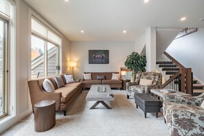 Living area - NEW Townhome | Private garage & hot tub | BBQ (Whistler)