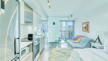 Comfort suite, uitzicht op stad | Woonruimte