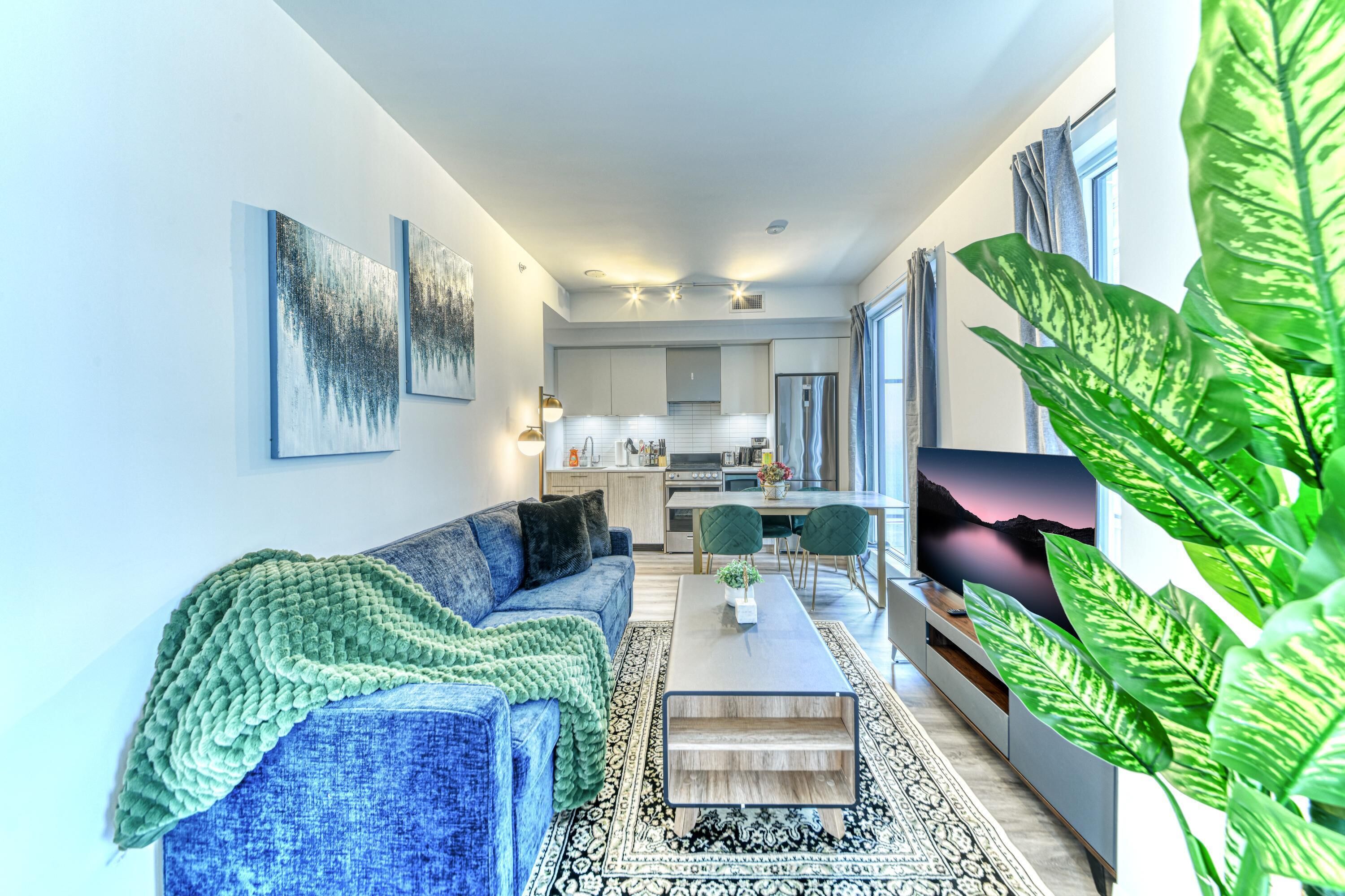 Apartemen Grand, pemandangan kota | Area keluarga | Smart TV 65-inci dengan saluran TV digital