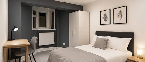 1 室のベッドルーム、アイロン / アイロン台、WiFi、ベッドシーツ