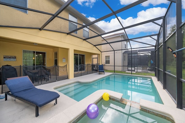 Outdoor pool, a heated pool