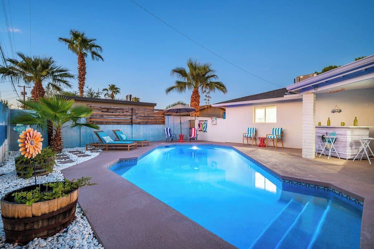 A heated pool