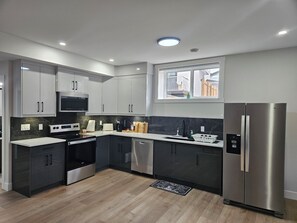 Microwave, oven, stovetop, dishwasher