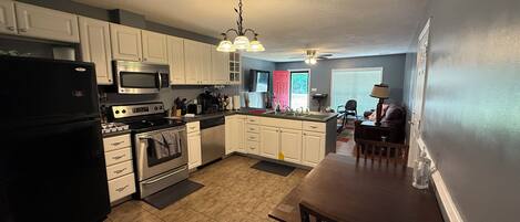 Microwave, oven, stovetop, dishwasher