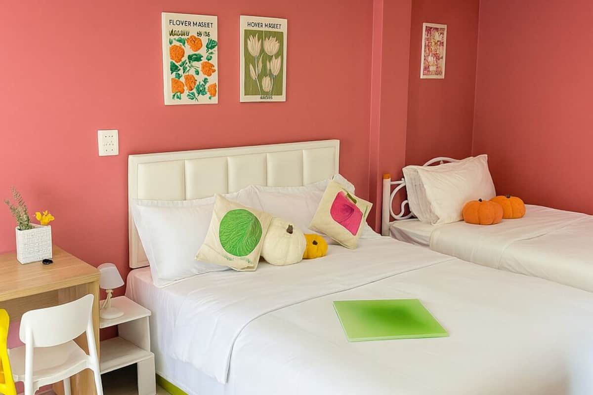 Family Triple Room, Balcony | Desk, laptop workspace, blackout drapes, soundproofing