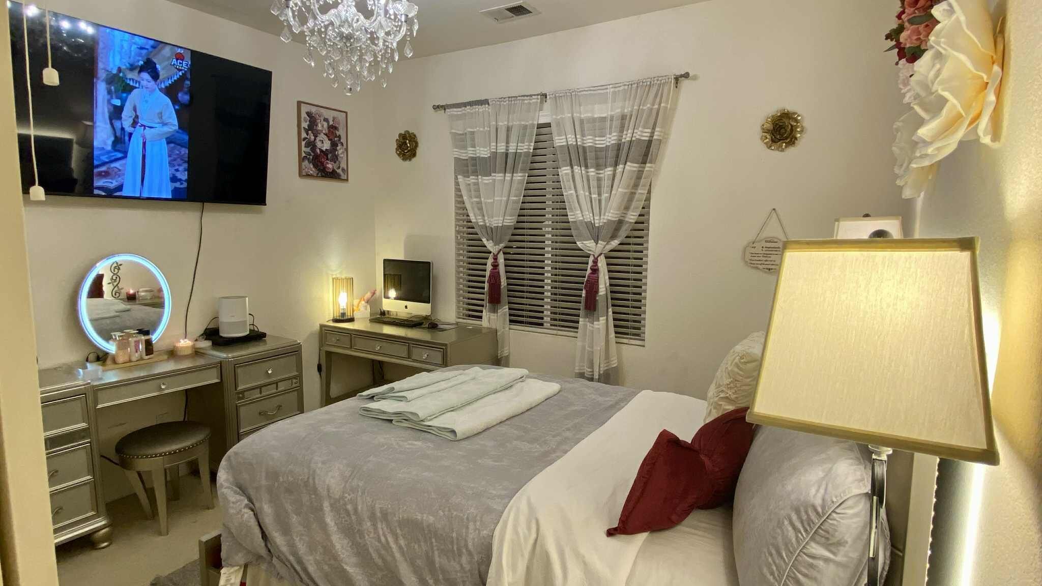 1 chambre, fer et planche à repasser, accès Internet, draps fournis