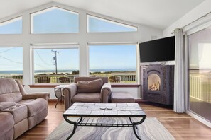 Smart TV, fireplace, video games, table football