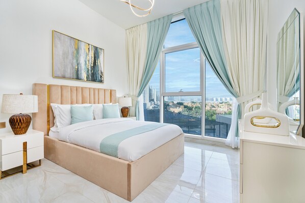 Appartement Signature, vue sur la ville | Coffre-fort, espace de travail pour ordinateurs portables