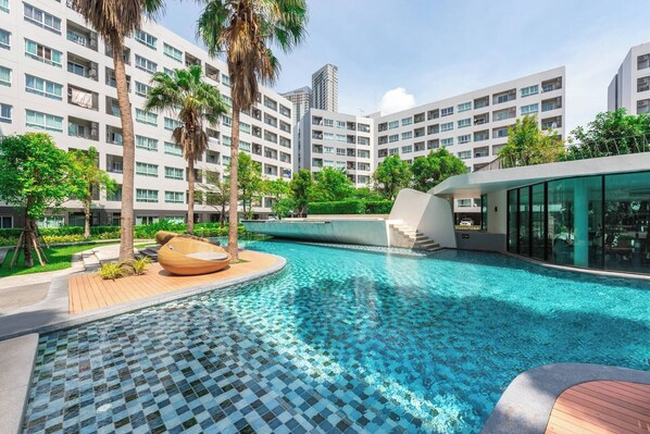 Studio, Multiple Bedrooms, Accessible, Balcony | Pool | Outdoor pool - Elio Del Ray BTS Punnawithi Bill Included (Bangkok)