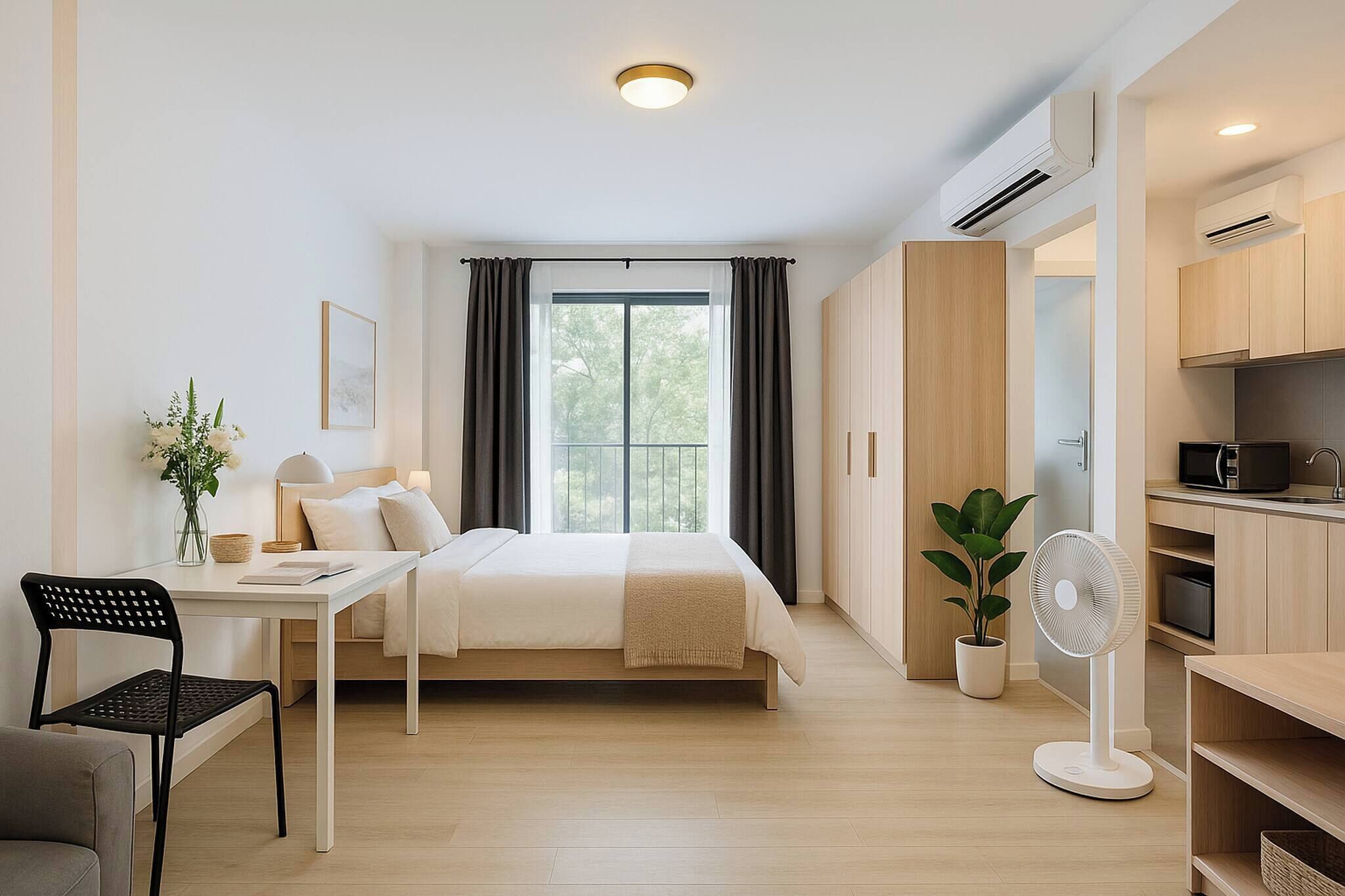 สตูดิโอ, หลายห้องนอน, พร้อมสิ่งอำนวยความสะดวกสำหรับผู้พิการ, ระเบียง