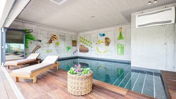 Indoor pool, seasonal outdoor pool
