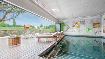 Indoor pool, seasonal outdoor pool