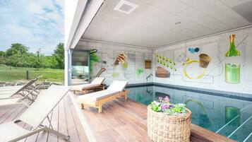 Indoor pool, seasonal outdoor pool