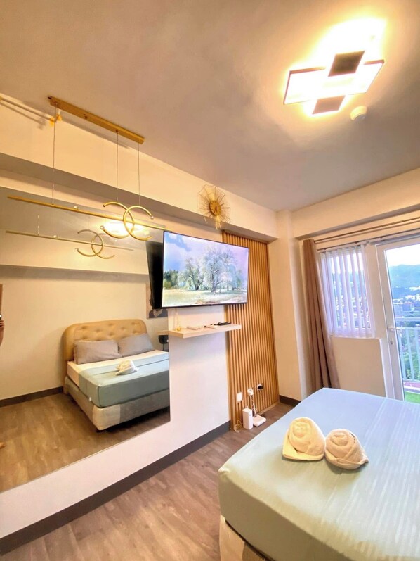 1 室のベッドルーム、インターネッ��ト、ベッドシーツ