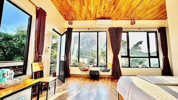 Dobbeltrom for 1 person – standard, balkong | Lydisolert, strykejern/-brett og wi-fi (inkludert)