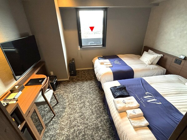 Chambre avec lits jumeaux, 2 lits doubles, non-fumeurs | Coffres-forts dans les chambres, Wi-Fi gratuit