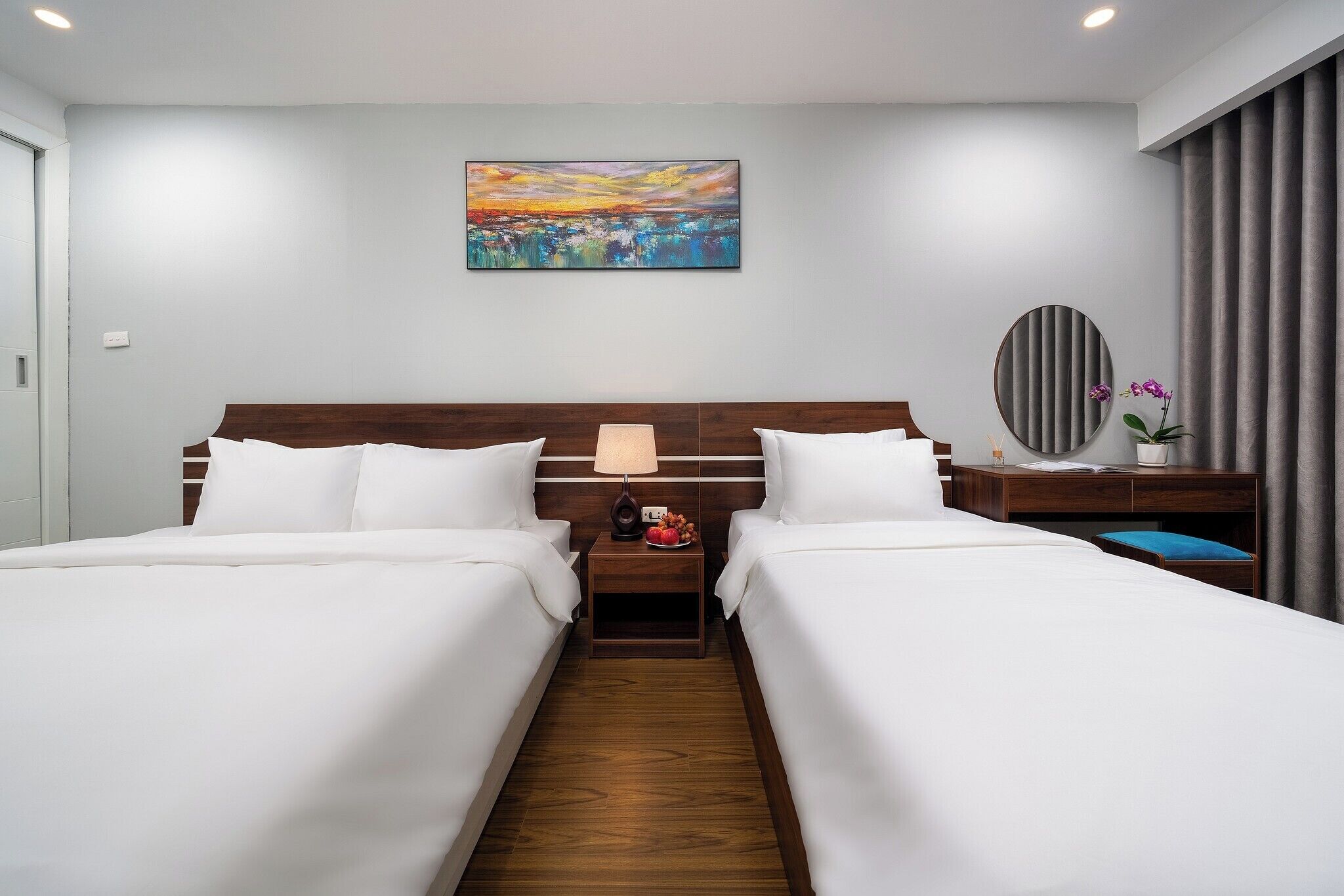 Coffres-forts dans les chambres, rideaux occultants