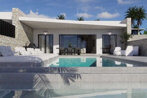 Outdoor pool - Villa in Rhodes Town (C6F3+X4J Ialisos, Greece)