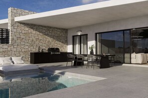 Outdoor dining - Villa in Rhodes Town (C6F3+X4J Ialisos, Greece)