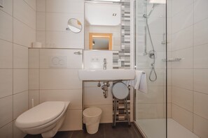 Hair dryer, towels, toilet paper