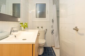 Dusche, Haartrockner, Handtücher