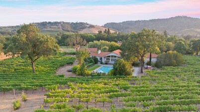 Vineyard Villa w/ Pool, Spa & Bocce Ball +Mins to Park & Dining | Lawndale Manor