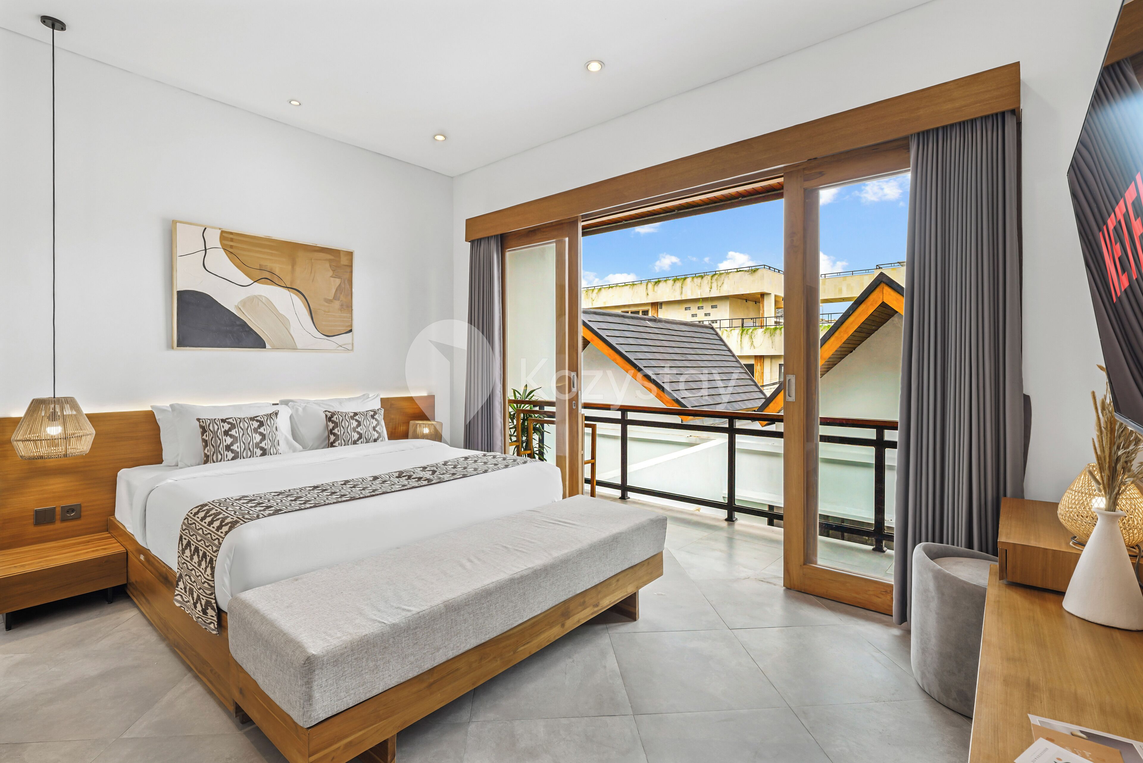 Villa, 2 Bedrooms, Balcony, Pool View | Desk, laptop workspace, iron/ironing board, free WiFi