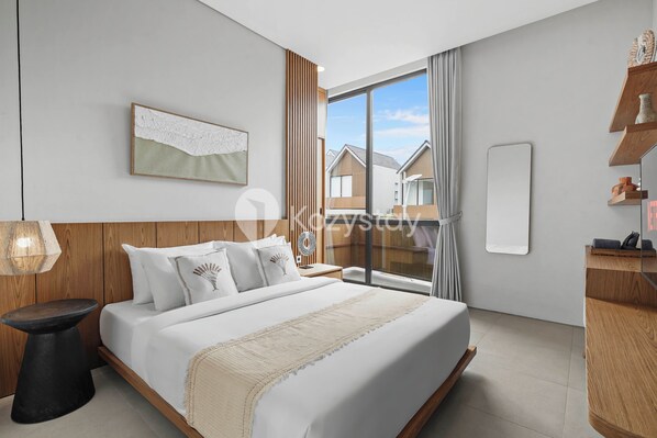 Villa, 3 chambres, balcon, vue piscine | Vue de la chambre