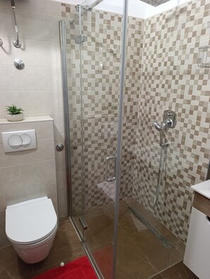 Douche, serviettes fournies