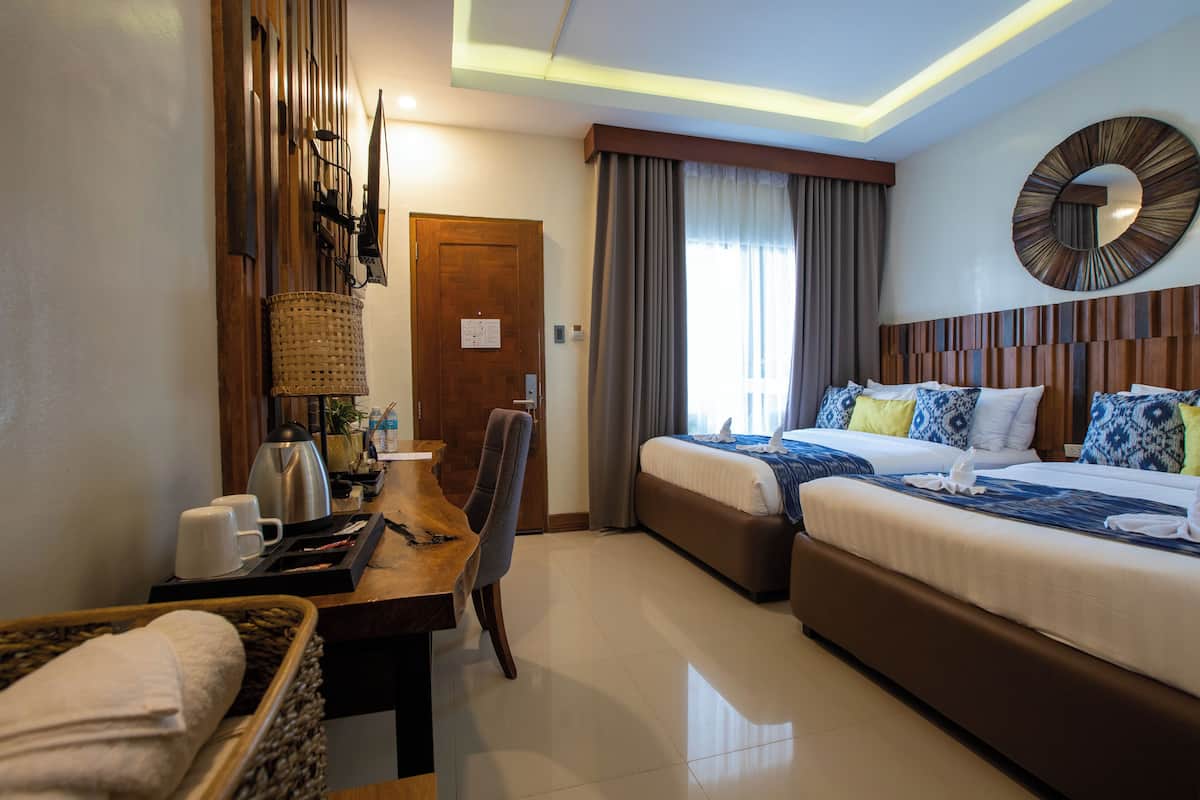 Superior Quadruple Room, Balcony, Beach View | Premium bedding, memory foam beds, in-room safe, desk