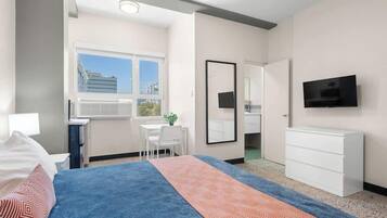 1 bedroom, iron/ironing board, travel crib, free WiFi