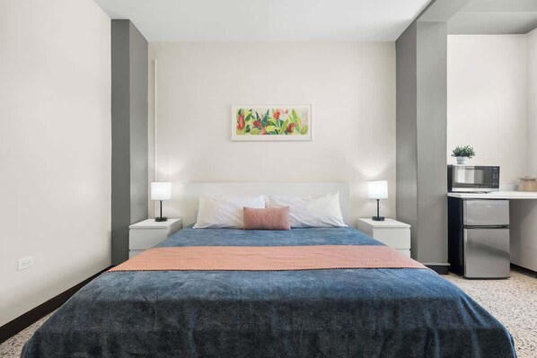 1 bedroom, iron/ironing board, travel crib, free WiFi