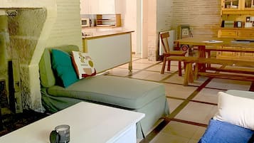 Fireplace, table tennis