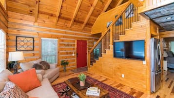 Cabana, 3 quartos, cozinha, vista para o rio | Área de estar