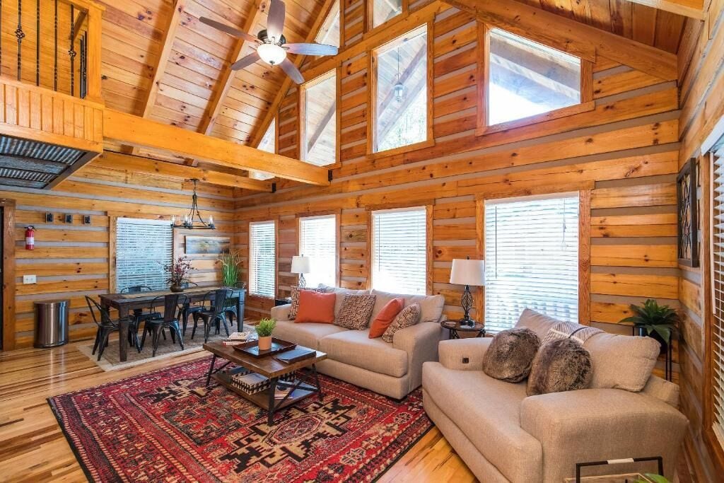 Cabin, 3 Bedrooms, Kitchen | Living area