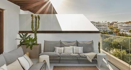 Modern apartment in Estepona near marina with communal pool