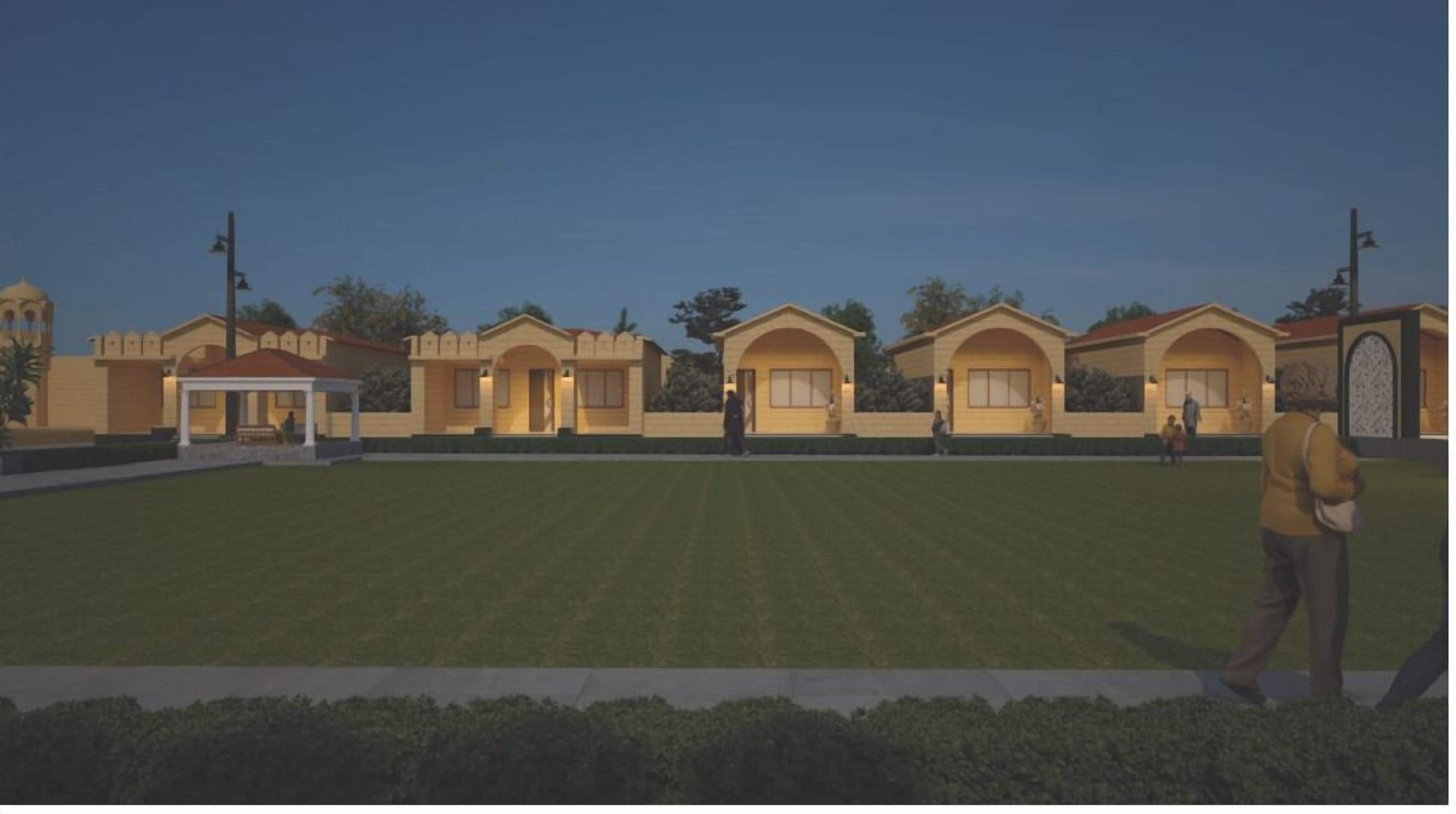 Vista frontal de la propiedad