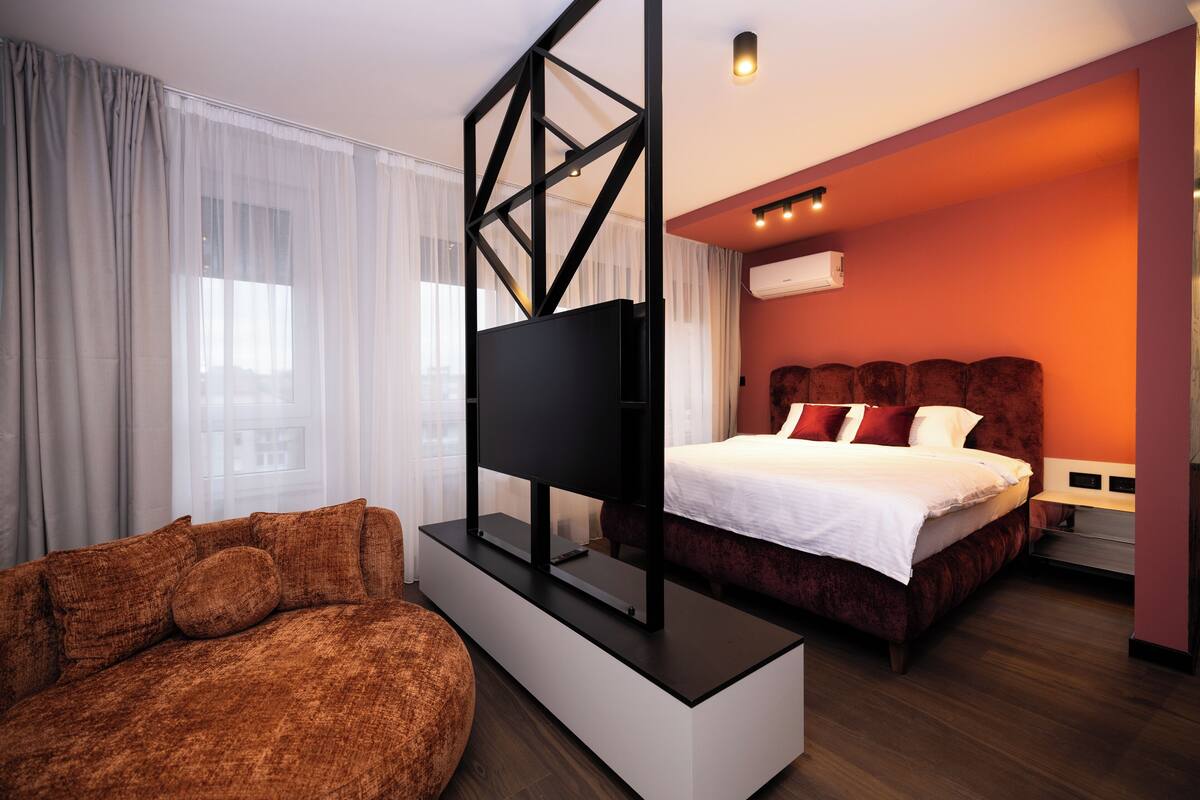 Superior Room | Laptop workspace, blackout curtains, soundproofing, iron/ironing board