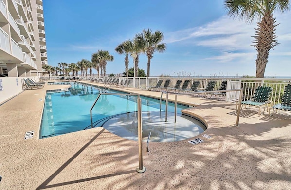 Indoor pool, a heated pool - Crescent Shores 810 Oceanfront, Pools, Lazy River (North Myrtle Beach)