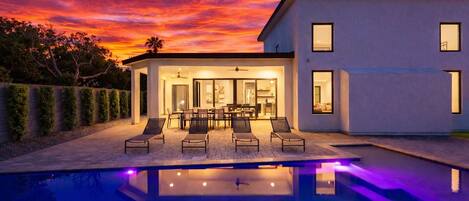 A heated pool