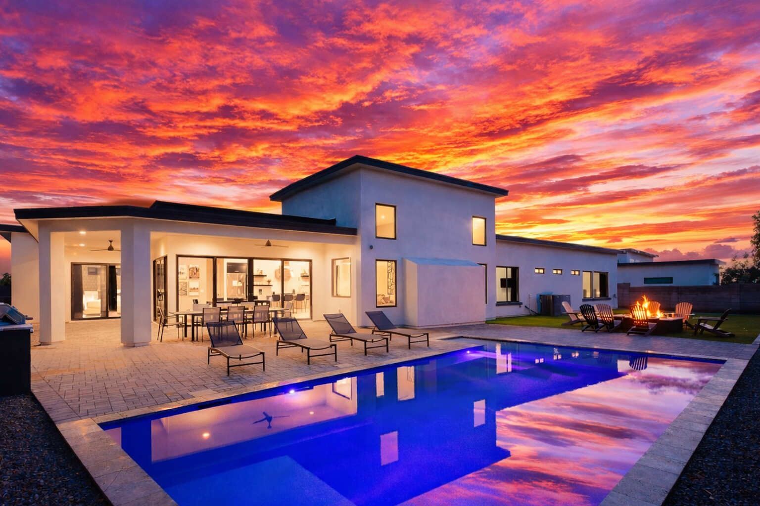 A heated pool