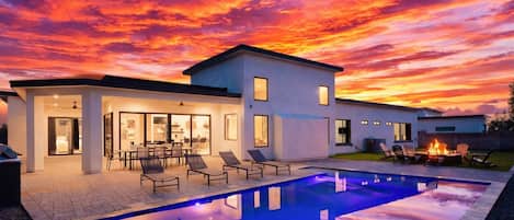 A heated pool